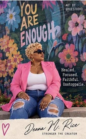 Stronger the Creator seated at the You Are Enough mural